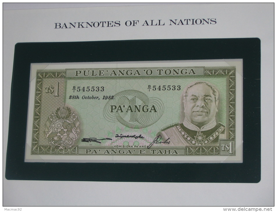 1 Pa Anga - Pule Anga O TONGA  - Billet Neuf - UNC  !!!  *** ACHAT IMMEDIAT *** - Tonga