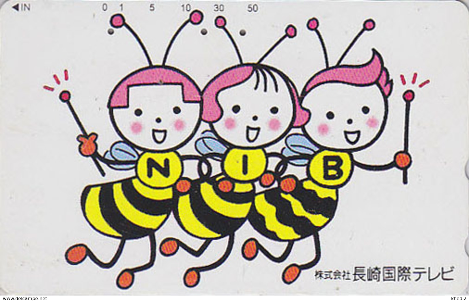 Télécarte Japon / 110-016 - Animal -  ABEILLE ** Série NIB TV Television ** - BEE Japan Phonecard - BIENE - ABEJA - 76 - Honingbijen