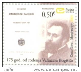 CG 2009-222 175A°VALTAZAR BOGIŠI&#262;, MONTENEGRO CRNA GORA, 1 X 1v, MNH, - Montenegro