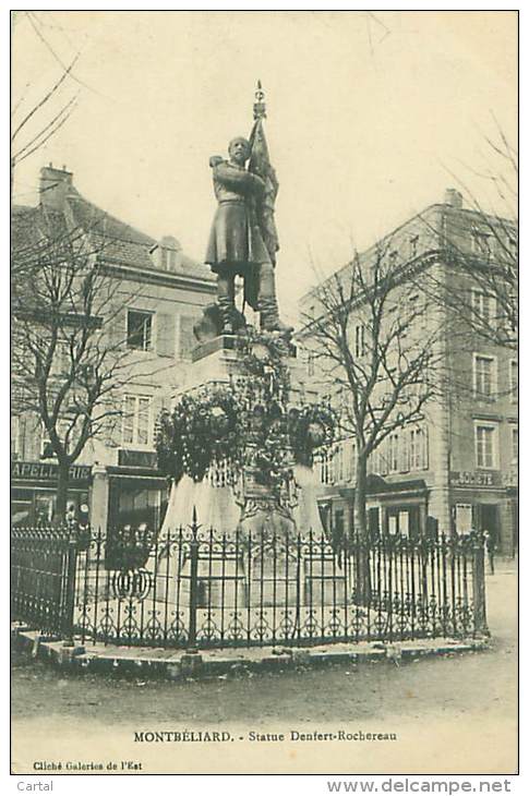 25 - MONTBELIARD - Statue Denfert-Rochereau - Montbéliard