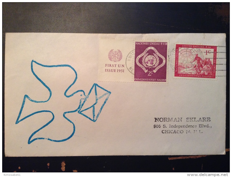 United Nation New York 1951 FDC - FDC