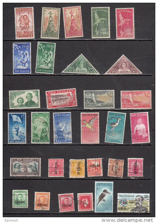 NOUVELLE ZELANDE LOT DE 31 TIMBRES  OBLITERES DIFFERENTS - Collections, Lots & Séries