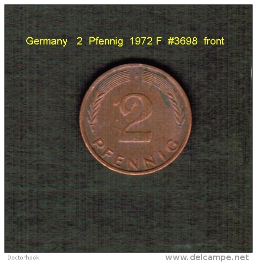 GERMANY    2  PFENNIG  1972 F   (KM # 106a) - 2 Pfennig