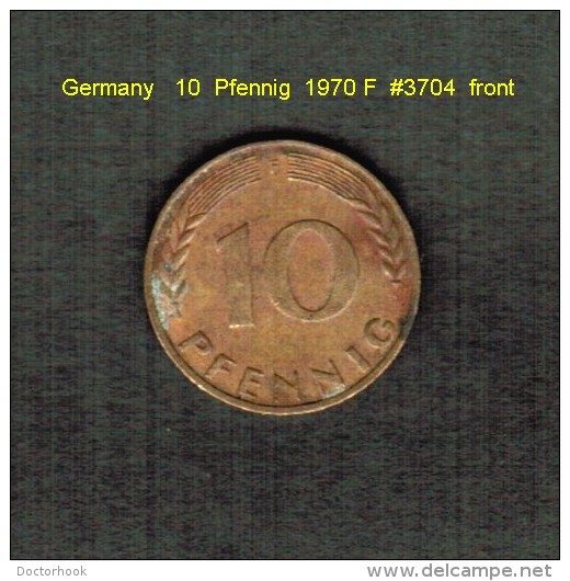 GERMANY    10  PFENNIG  1970 F  (KM # 108) - 10 Pfennig