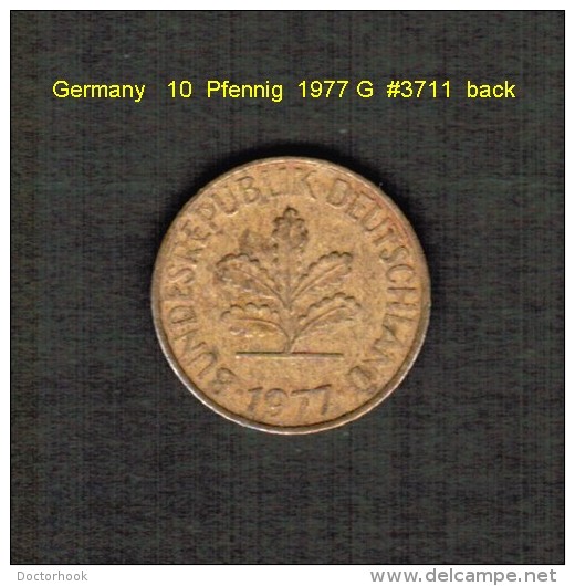 GERMANY    10  PFENNIG  1976 G (KM # 108) - 10 Pfennig