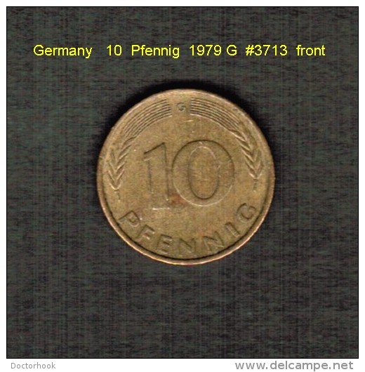GERMANY    10  PFENNIG  1979 G  (KM # 108) - 10 Pfennig