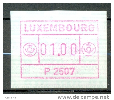 Luxembourg ATM Vignette Mi Nr 1 P 2507 1986 MNH XX - Frankeervignetten
