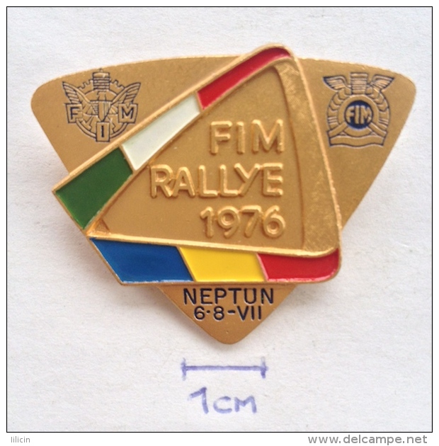 Badge / Pin (Motorcycling) - Romania Neptun 31st Rallye FIM 1976 - Motorbikes