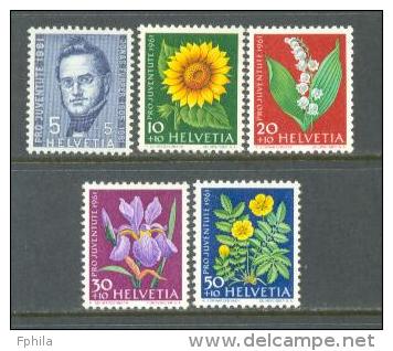 1961 SWITZERLAND PRO JUVENTUTE MICHEL: 742-746 MNH ** - Unused Stamps