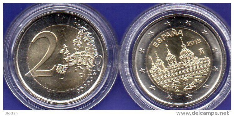 Spain Edition 2€ UNESCO-Weltkultur Escorial Spanien 2013 Stg 6€ Stempelglanz Münze Von Madrid Architectur Coin Of Espana - Autres – Europe