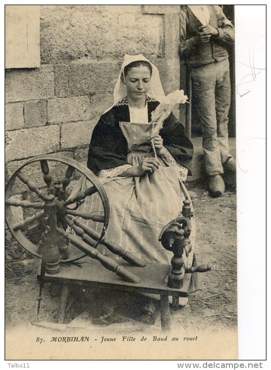 Morbihan - Jeune Fille De Baud Au Rouet - Baud