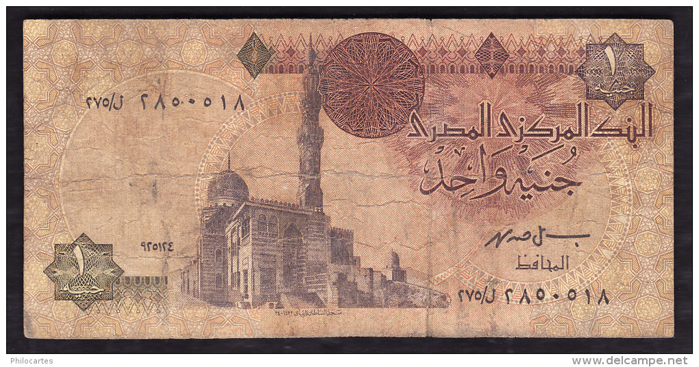 EGYPTE  -   Pick N° 50c - 1 Pound - Très Usagé - Egypte