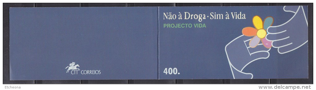 = Carnet De 5 Timbres Neufs, Portugal Non à La Drogue, Oui à La Vie, Projet De Vie - Droga