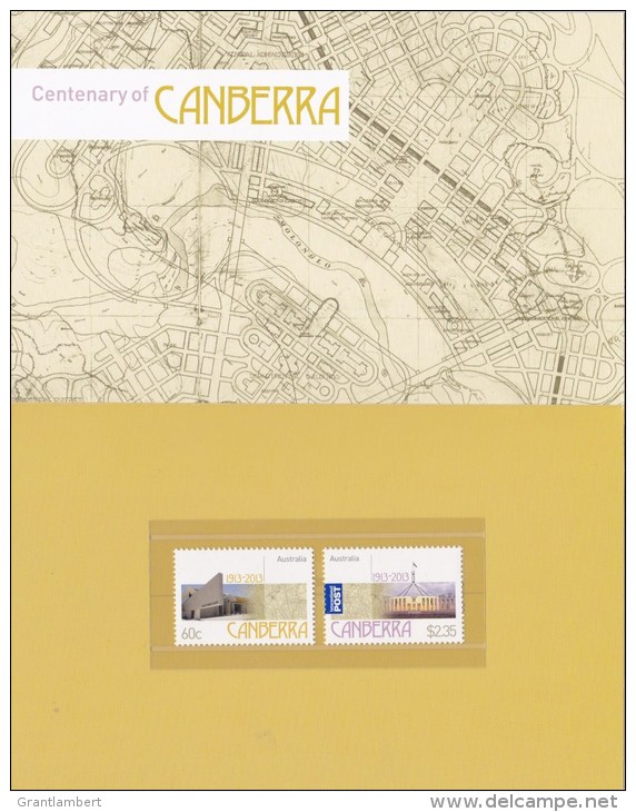 Australia 2013 Centenary Of Canberra Presentation Pack - Presentation Packs