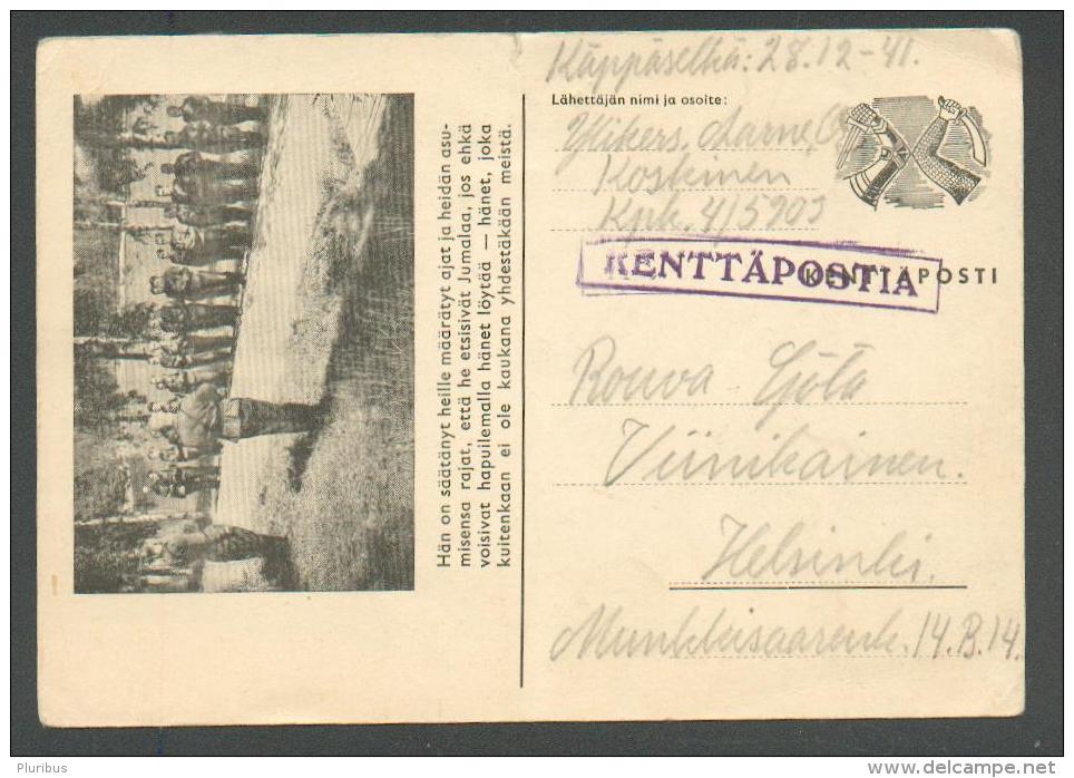 1941  FINLAND MILITARY  FIELDPOST KENTTÄPOSTIA    POSTCARD   ,0 - Militaires