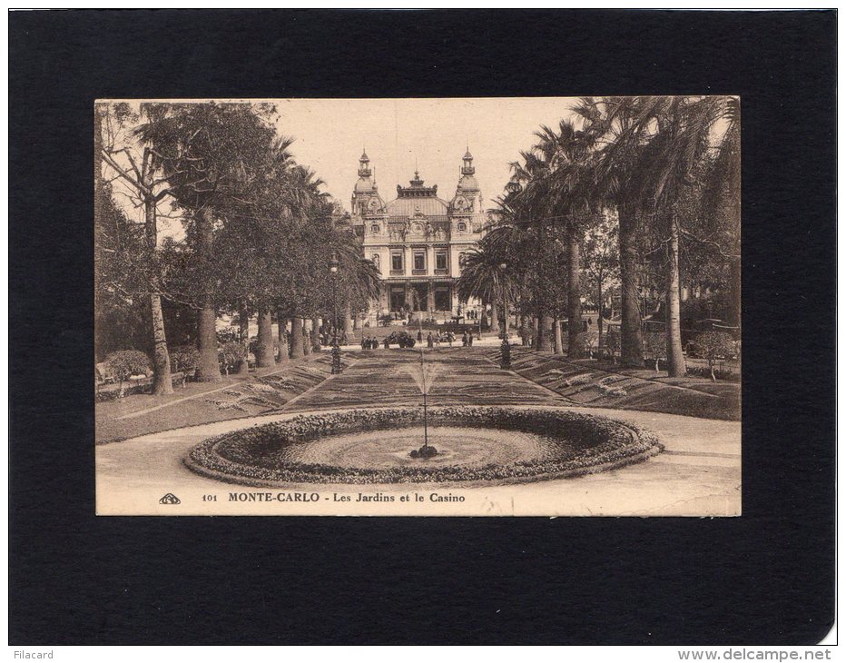 45053    Monaco,   Monte-Carlo,  Les  Jardins  Et  Le  Casino,  VG  1925 - Casino