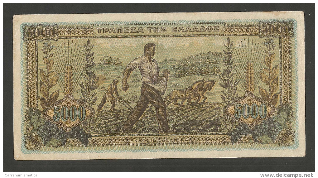 [NC] GREECE - 5000 DRACHMAI (1942) - Greece