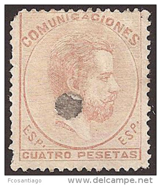 ESPAÑA 1872 - Edifil #128T Taladrado - Used Stamps