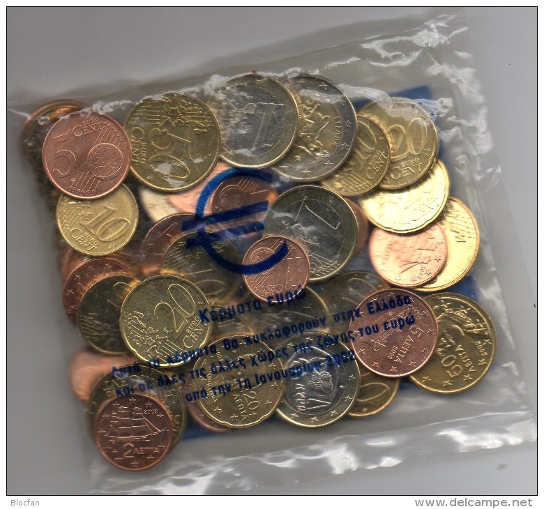 EURO-Starterkit Griechenland 2002 Mit Fremd-Ausgaben EFS-set In Athen Stg 70€ Der Staatliche Münze 1C.-2€ Coin Of Hellas - Grèce