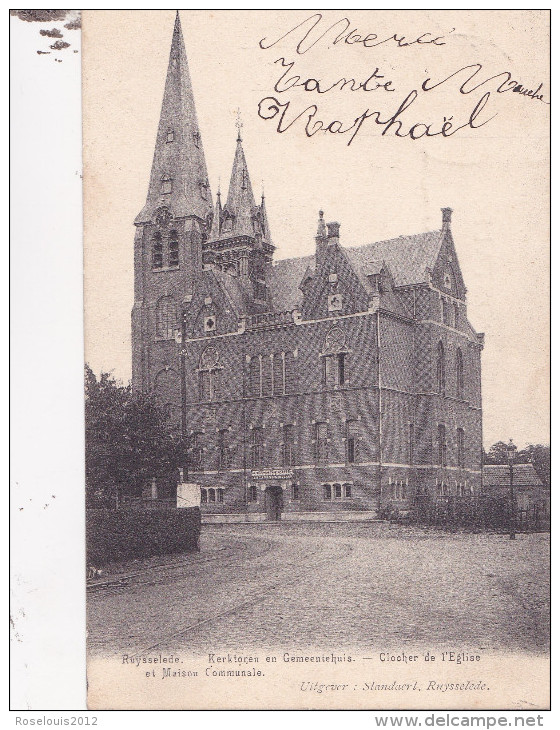 RUISELEDE / RUYSSELEDE : Kerktoren En Gemeentehuis - Ruiselede