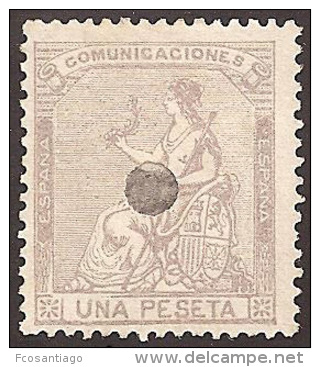 ESPAÑA 1873 - Edifil #138T Taladrado - Gebruikt