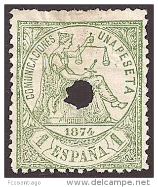 ESPAÑA 1874 - Edifil #150T Taladrado - Used Stamps