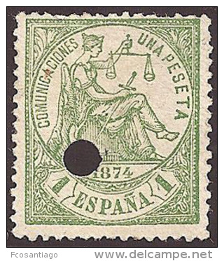 ESPAÑA 1874 - Edifil #150T Taladrado - Usados