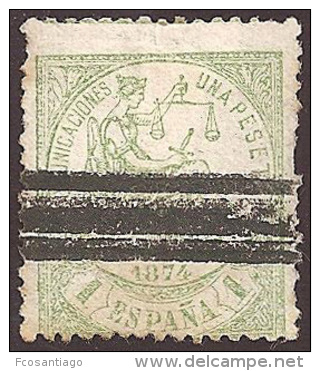 ESPAÑA 1874 - Edifil #150S Barrado - Used Stamps