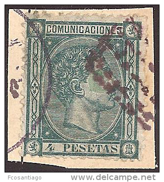 ESPAÑA 1875 - Edifil #170T - VFU - Usati