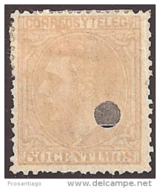 ESPAÑA 1879 - Edifil #206T Taladrado - Usados