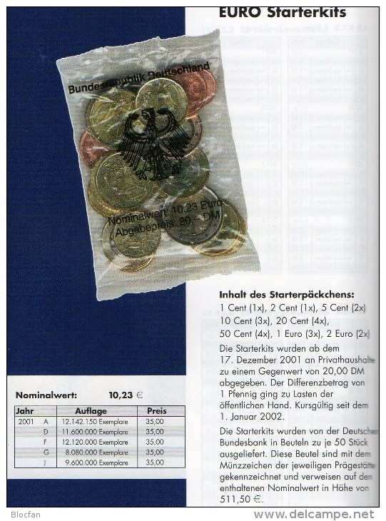 Prägeanstalt München EURO-Starterkit Deutschland 2002 Stg. 35€ Ungeöffnet Der Staatliche Münze D 1C.- 2€ Coin Of Germany - Germany