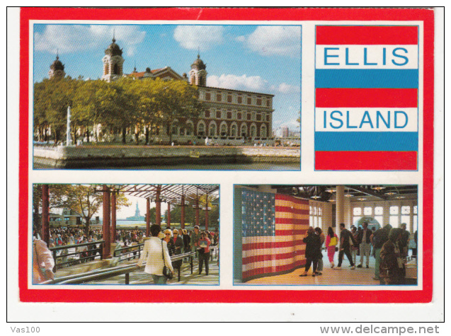 CPA NEW YORK CITY- ELLIS ISLAND, IMIGRATION MUSEUM, MAIN ENTERANCE, EXHIBITION - Ellis Island