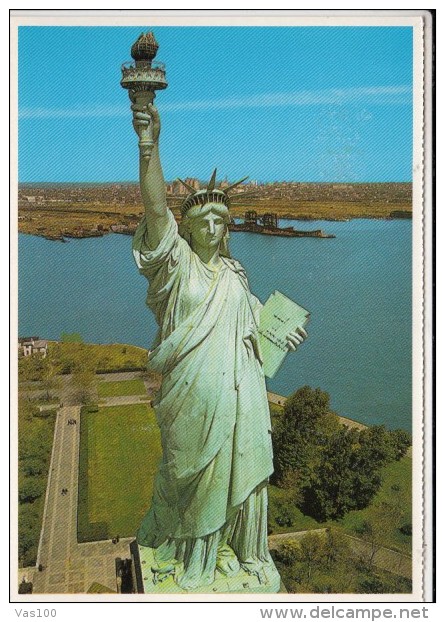 CPA NEW YORK CITY- STATUE OF LIBERTY, PANORAMA - Statue De La Liberté