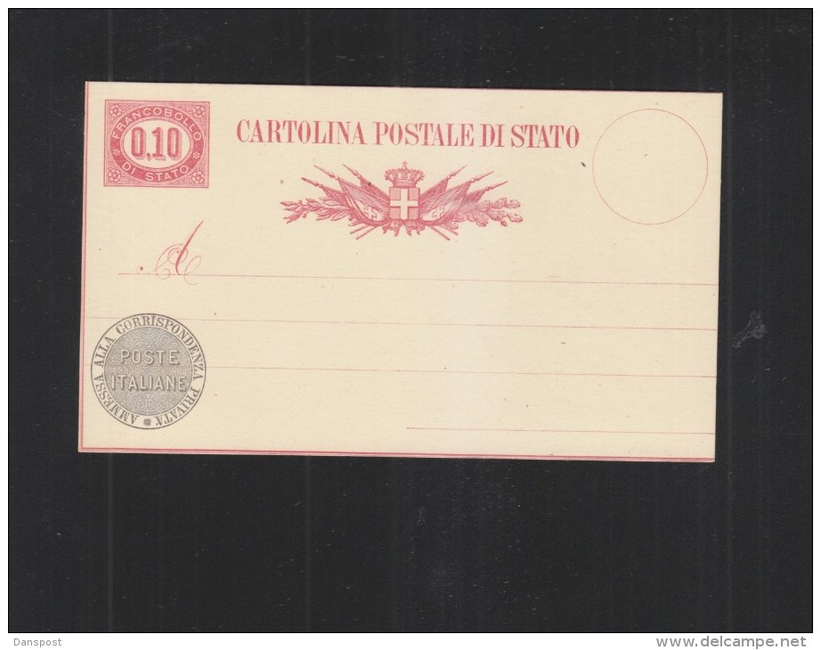 Cartolina Postale Di Stato 10 Cent. - Interi Postali