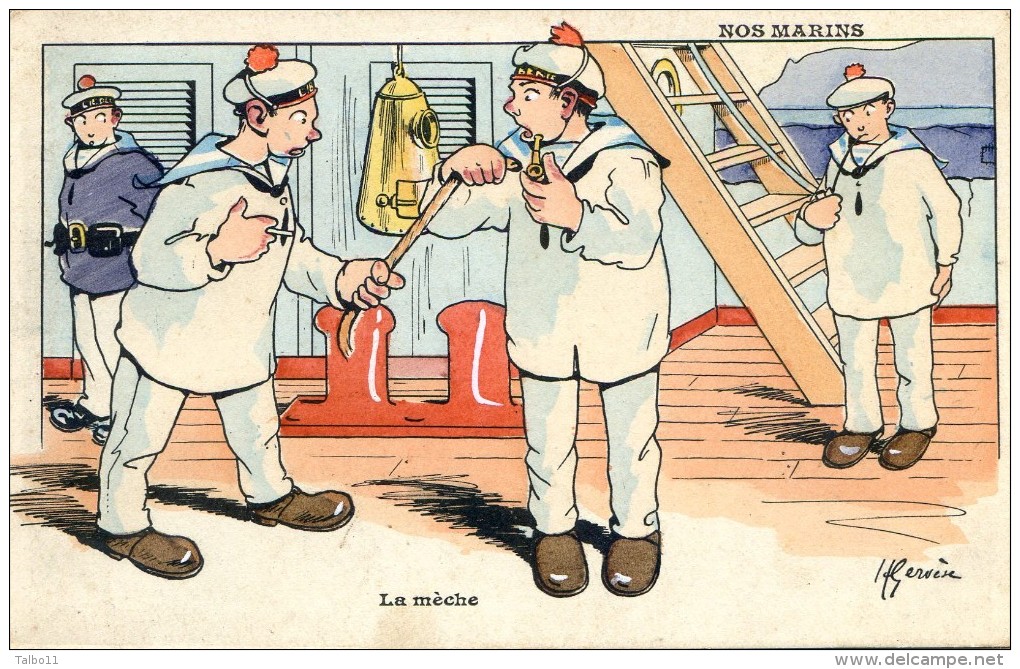 Illustrateur H Gerveze -  Nos Marins - La Mèche - Gervese, H.