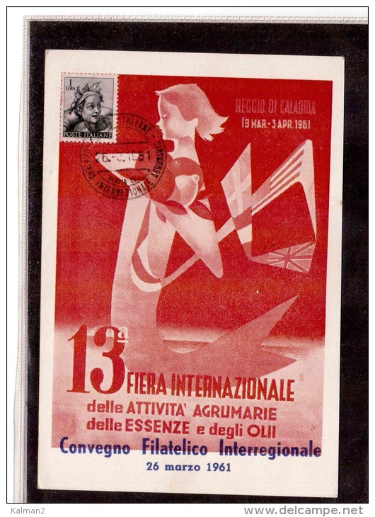 TEM3049     -    REGGIO CALABRIA  26.3.1961     /     XIII  FIERA INTERNAZIONALE AGRUMARIA - Landbouw