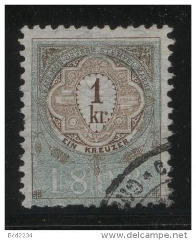 AUSTRIA ALLEGORIES 1893 1KR REVENUE ERLER 297 PERF 10.50 X 10.50 - Revenue Stamps