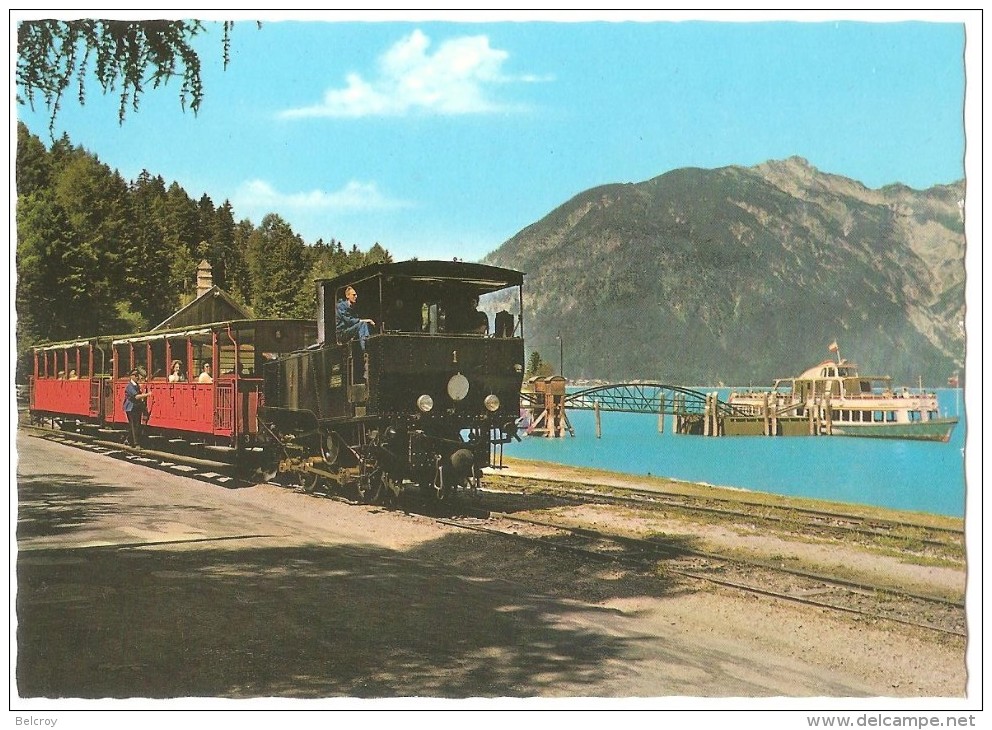 TRAIN Autriche - EISENBAHN Österreich - ACHENSEE - Zahnradbahn Und Schiffsstation Seespitz - Tirol - Gares - Avec Trains