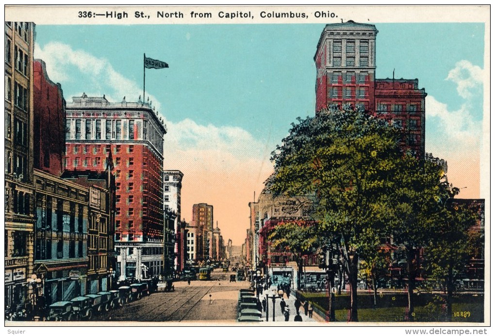 Columbus, High Street, North From Capitol - Columbus