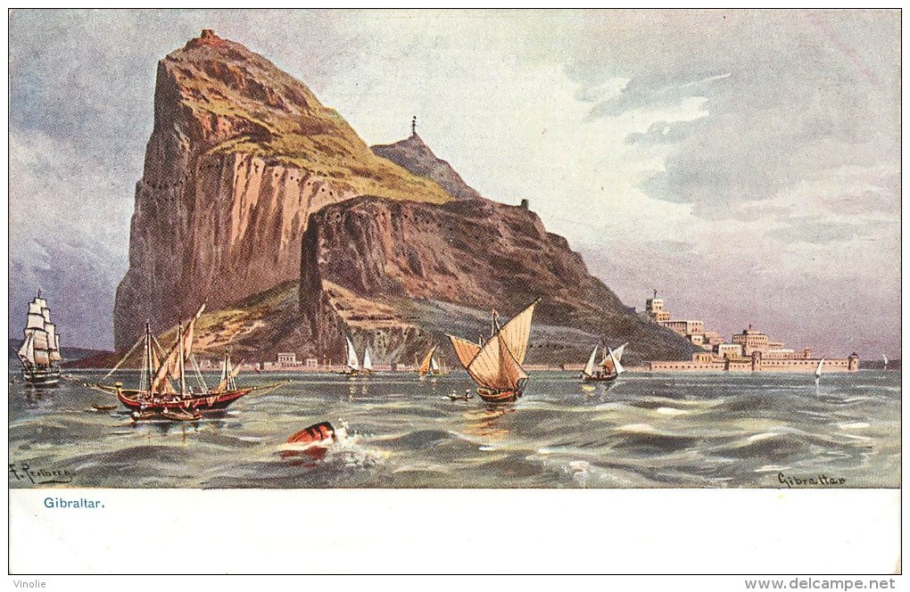 Réf : A-14-108 : Gibraltar Carte Illustrée - Gibraltar