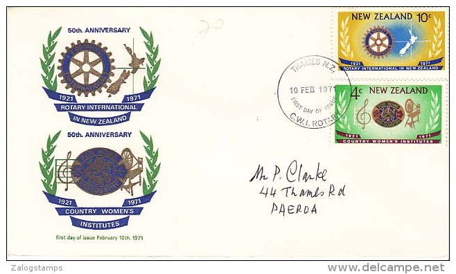 New Zealand, FDC Cover, Stamps,   Rotary International   (Z-4064) - Covers & Documents