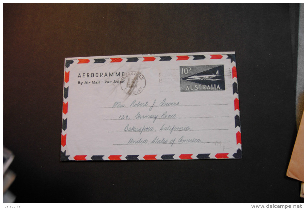 Australia Aerogramme 10d Aircraft Mailed To The US 1960  A04s - Aerograms