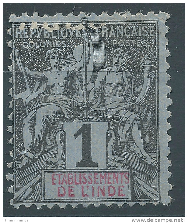 Lot N°24217   N°1 Noir/azuré,  Neuf Sans Gomme - Unused Stamps