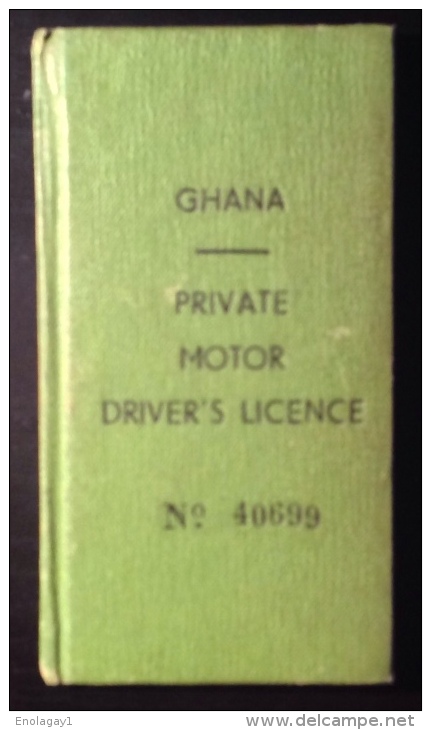 Driver's Licence - Ghana 1964. - Ghana - Gold Coast