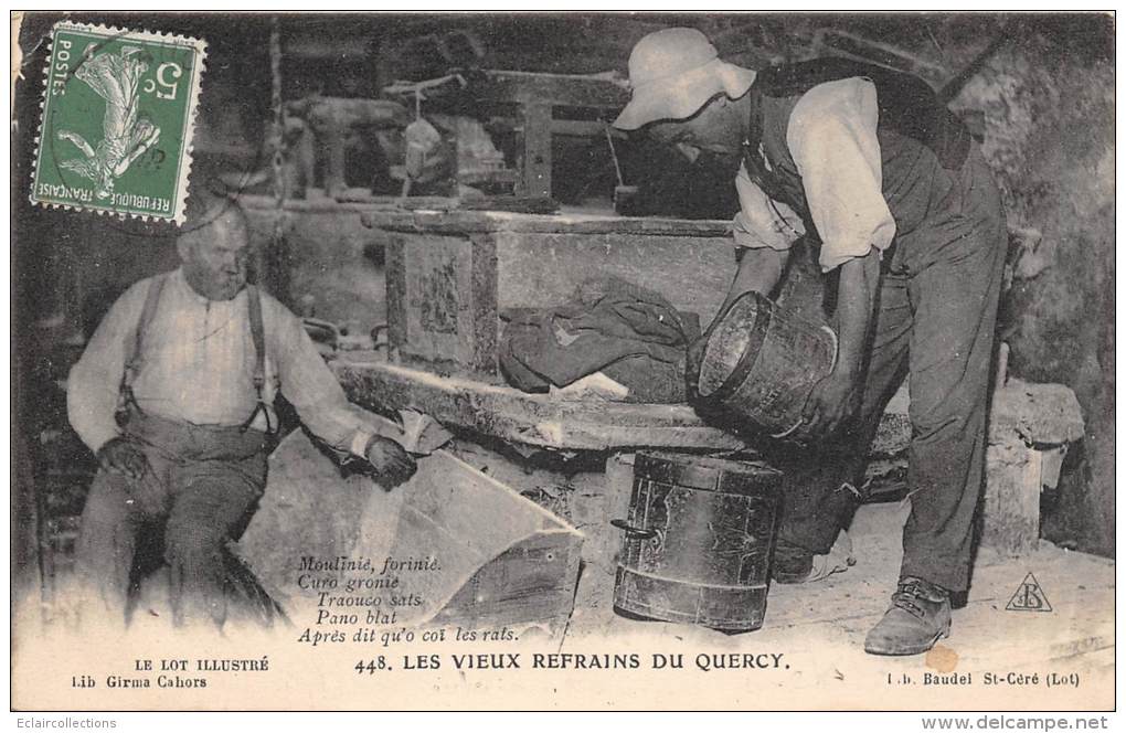 Région Midi-Pyrénées   Le Lot Illustré  Quercy  (46)  Meunier  Intérieur D'un Moulin - Midi-Pyrénées