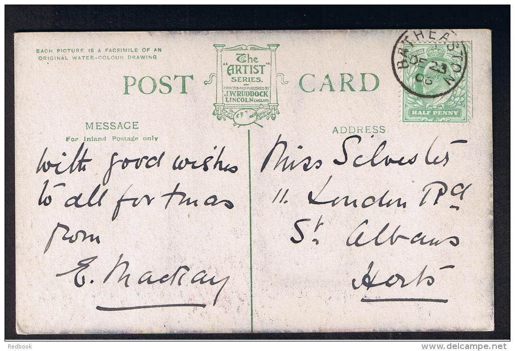 RB 968 - 1906 Postcard - Poulteney Bridge Bath Somerset - Good Batheaston Postmark - Bath