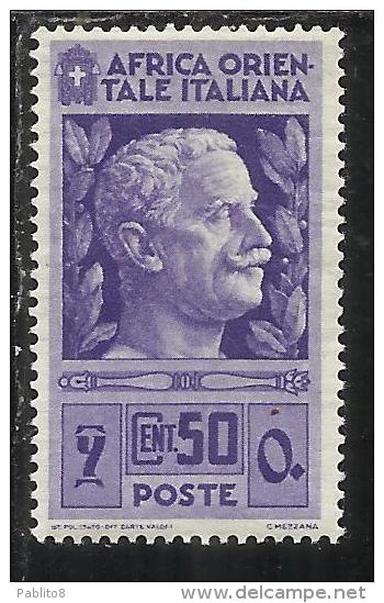 AFRICA ORIENTALE ITALIANA EASTERN ITALIAN AOI 1938 SOGGETTI VARI CENT. 50 MNH - Afrique Orientale Italienne