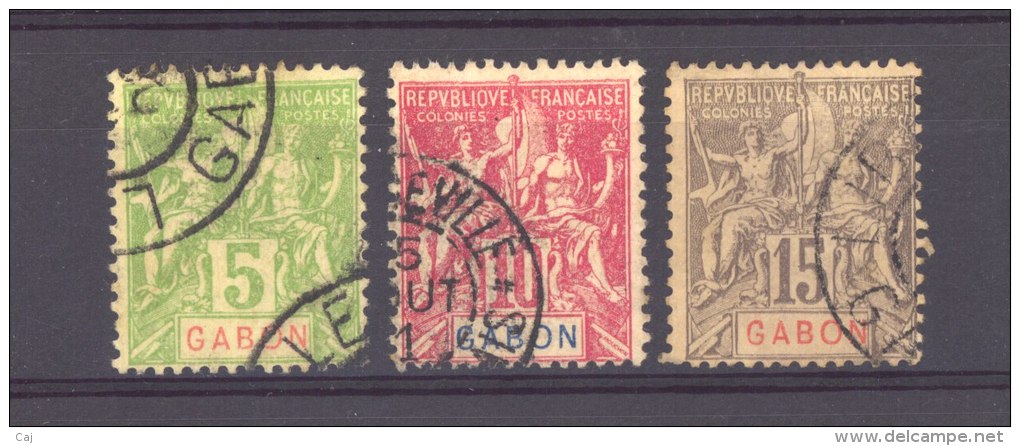 Gabon  :  Yv  19-21  (o) - Used Stamps
