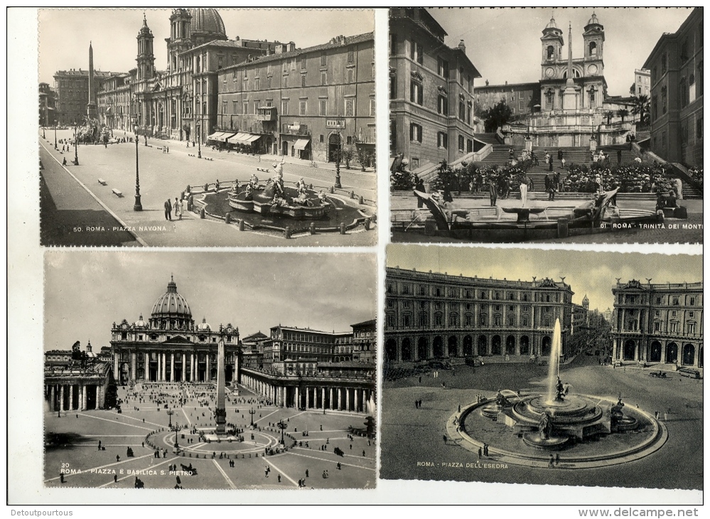 ROMA Lot X10 : Piazza S Pietro Navona Dell'Esedra Trinta Dei Monti Spagna Via Del Mare Foro Romano Pantheon - Collections & Lots