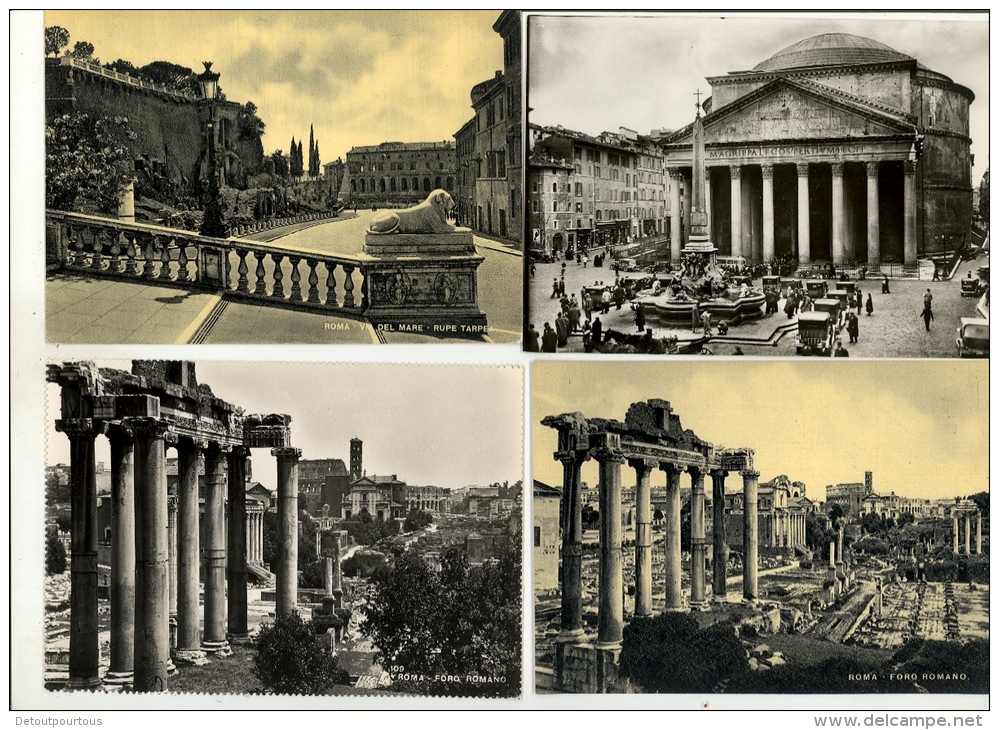 ROMA Lot X10 : Piazza S Pietro Navona Dell'Esedra Trinta Dei Monti Spagna Via Del Mare Foro Romano Pantheon - Colecciones & Lotes